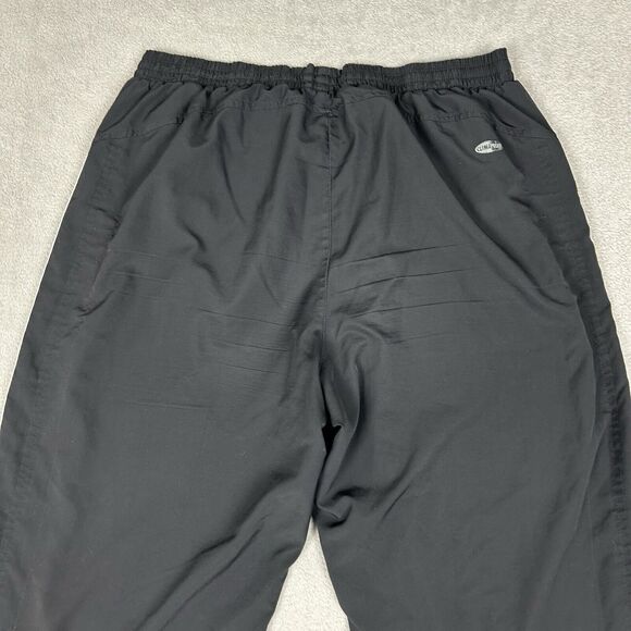 VTG Y2K Adidas Track Pants Men's Large Wide Leg Baggy Joggers Black White Sweats - Picture 5 of 15